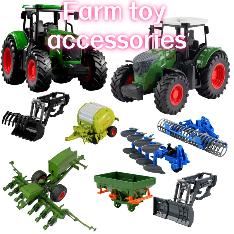 Kids Outdoor Park - 1:24 Trägheits-Landwirtschaftstraktor mit abnehmbarem Zubehör, Outdoor-Spielzeug
