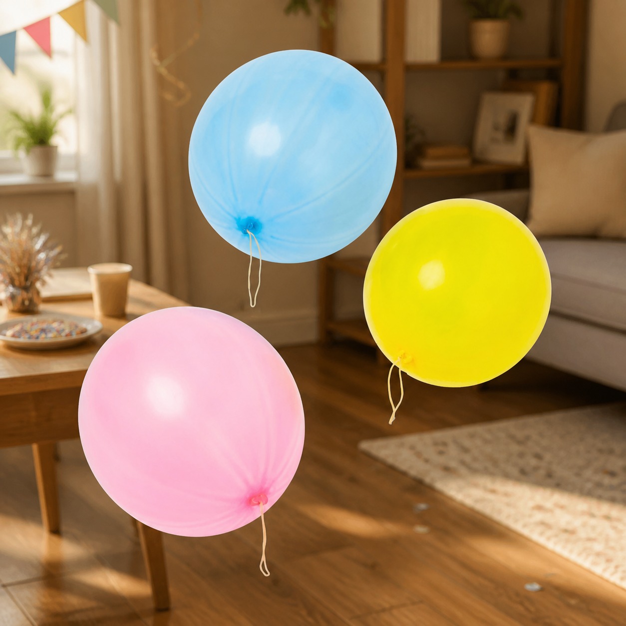 Kids Outdoor Games For Party - 6 Stück mehrfarbige Punch-Ballons mit Gummibandgriffen
