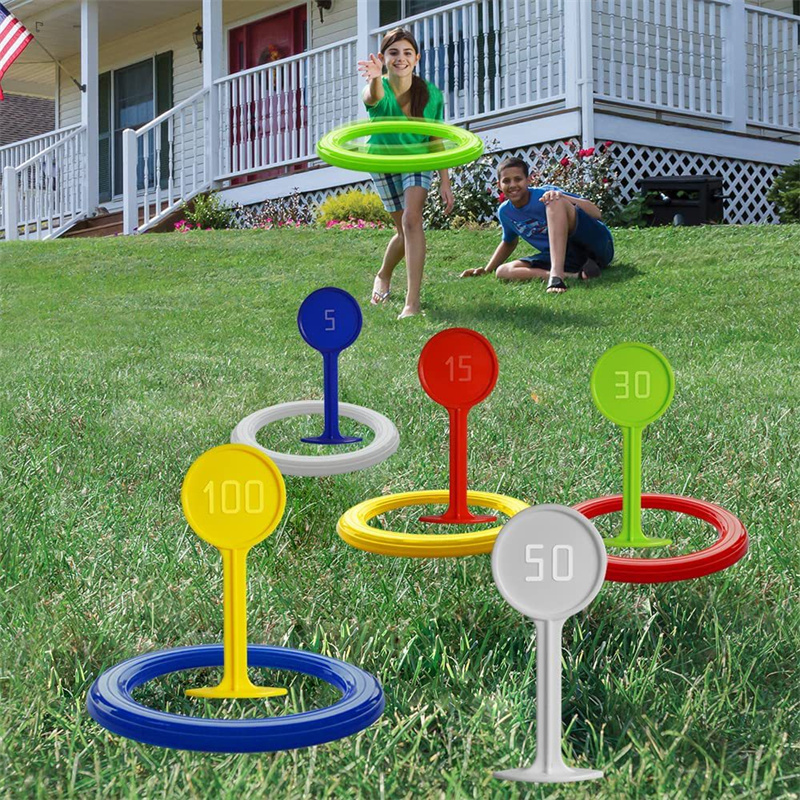 Kids Outdoor Yard - Plastik-Ringwurfspiel für Kinder Outdoor-Ringwurfspielzeug für Rasen