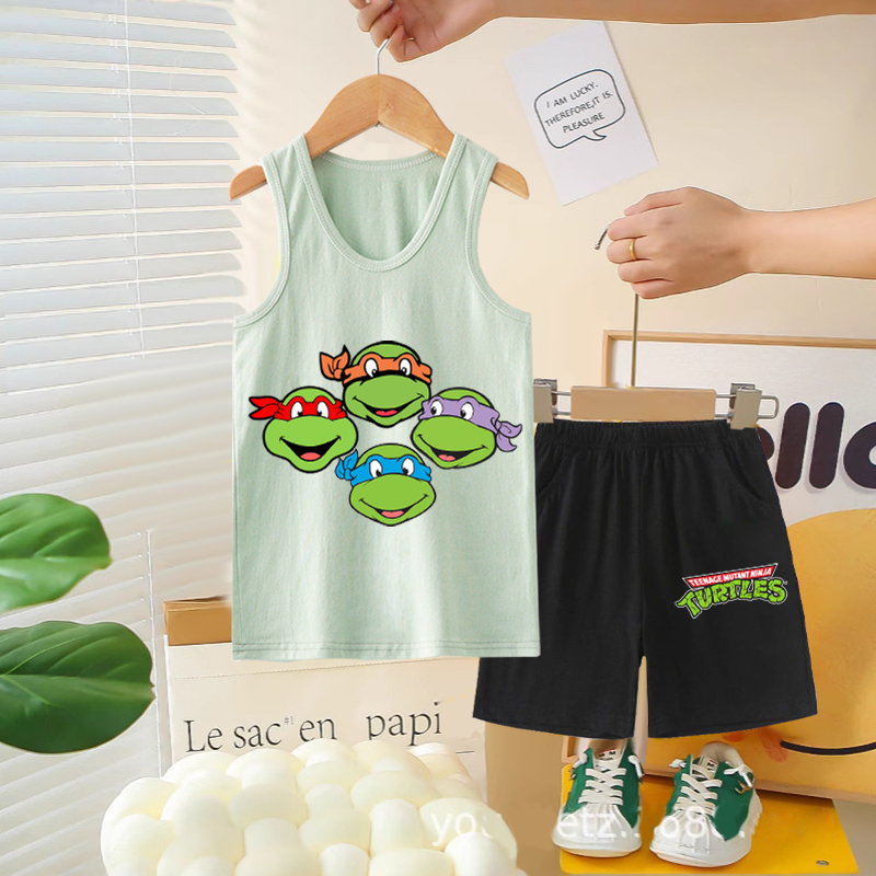 Kids Outdoor Ninja Set - Teenage Mutant Ninja Turtles Kinder-Weste-Shorts-Set, modisch