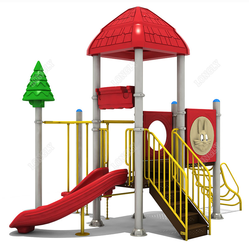 Kids Outdoor Park - Rote Kunststoffrutsche für Kinder LLDPE Freizeitpark-Ausrüstung
