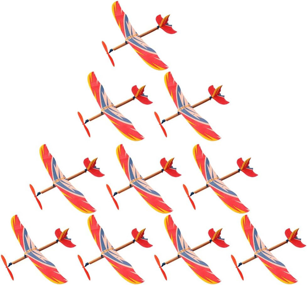 Kids Outdoor Activity Set - 5/10Pcs Gummiband Angetrieben Flugzeug Modell Segelflugzeuge
