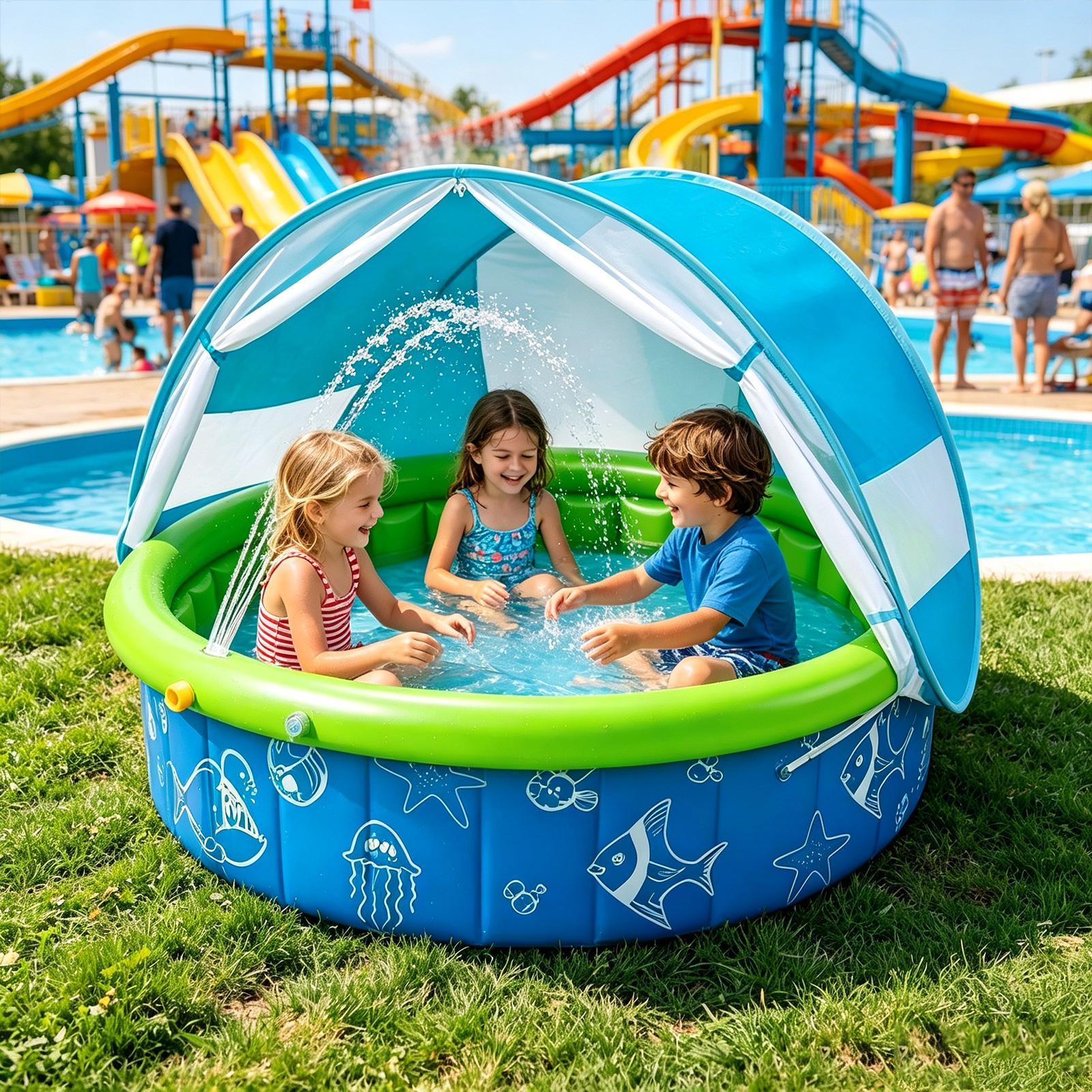 Kids Outdoor Yard - Kinder-Sommer-Schwimmbecken für Zuhause und Draußen, Geräumiger