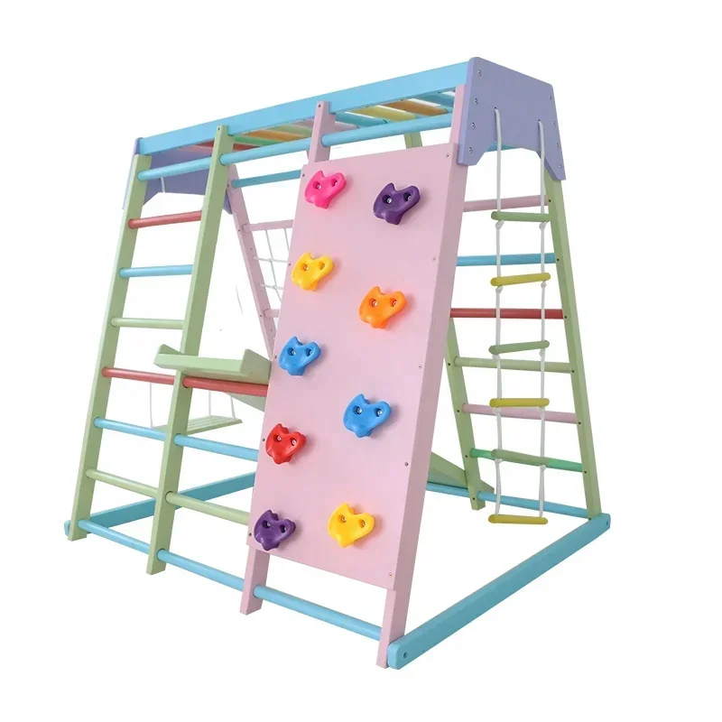 Kids Outdoor Climbing Equipment - Kinder-Klettergerüst aus Holz für drinnen mit
