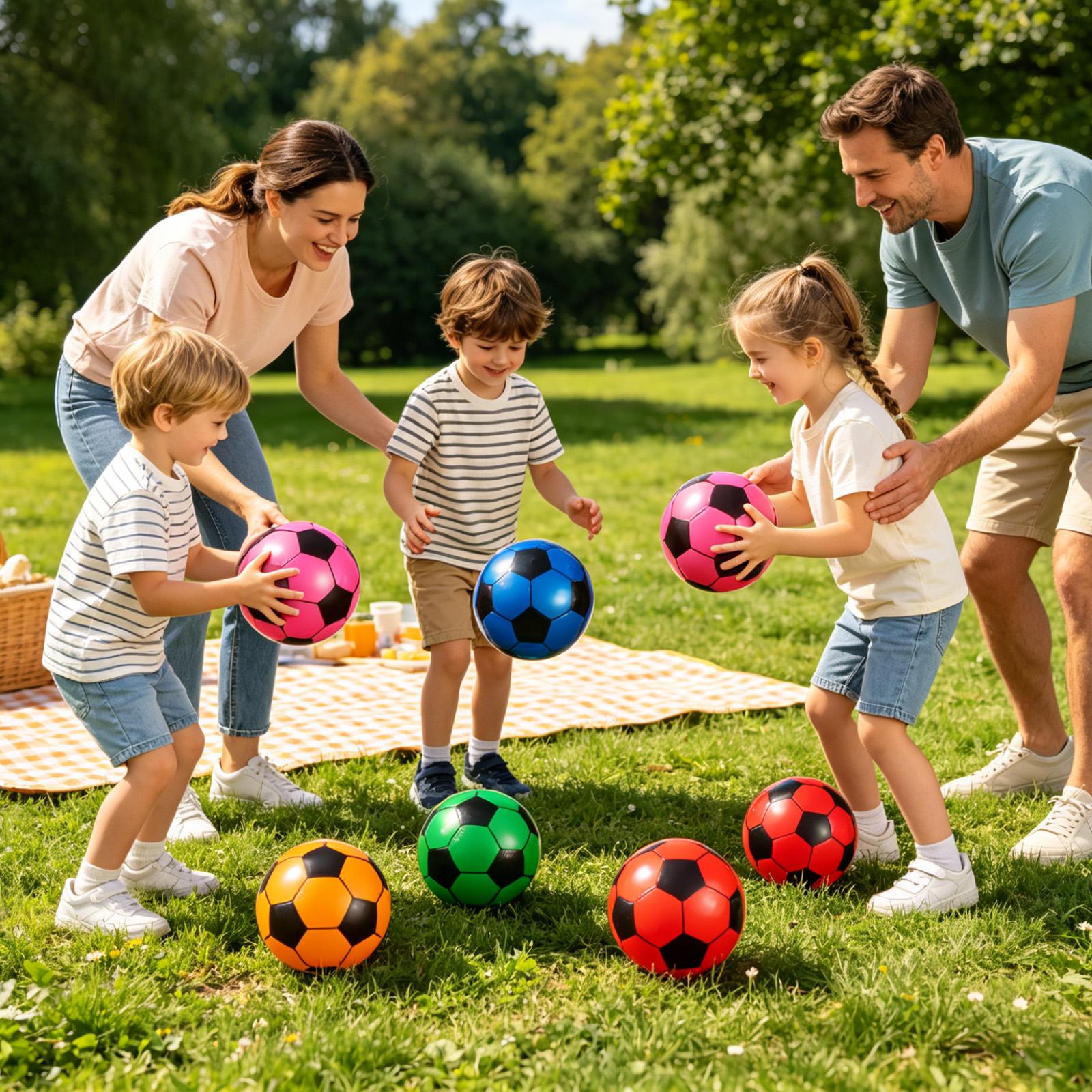 Kids Outdoor Yard - Aufblasbarer Fußball, 6-teilig, 22cm Pool-Spielzeug für