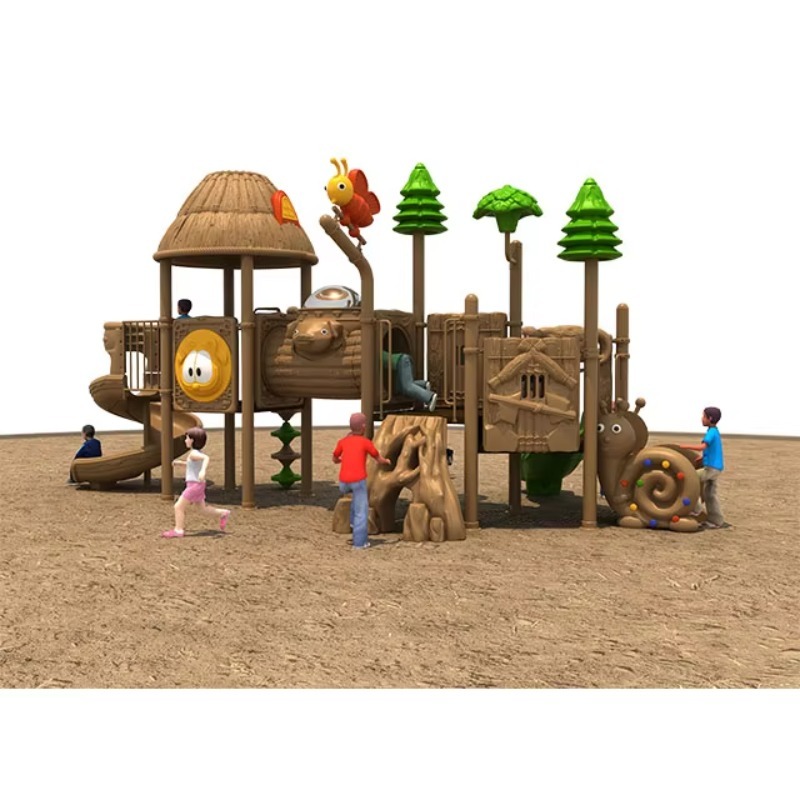 Kids Outdoor Park - Spielplatz-Rutsche mit Schaukeln für Kinder im