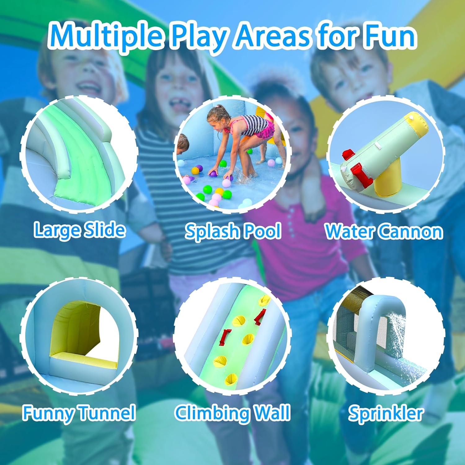 6-in-1 Aufblasbares Kinder-Hüp – Kids Outdoor Park Bewertung und Preis