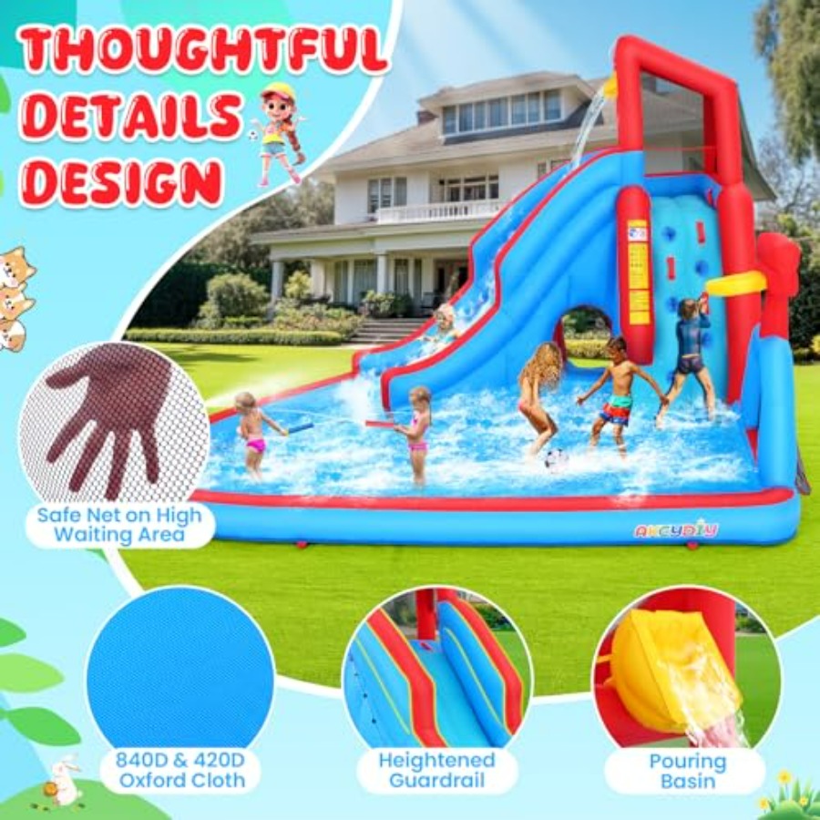 Aufblasbare Wasserrutsche mit  – Kids Outdoor Park Bewertung und Preis