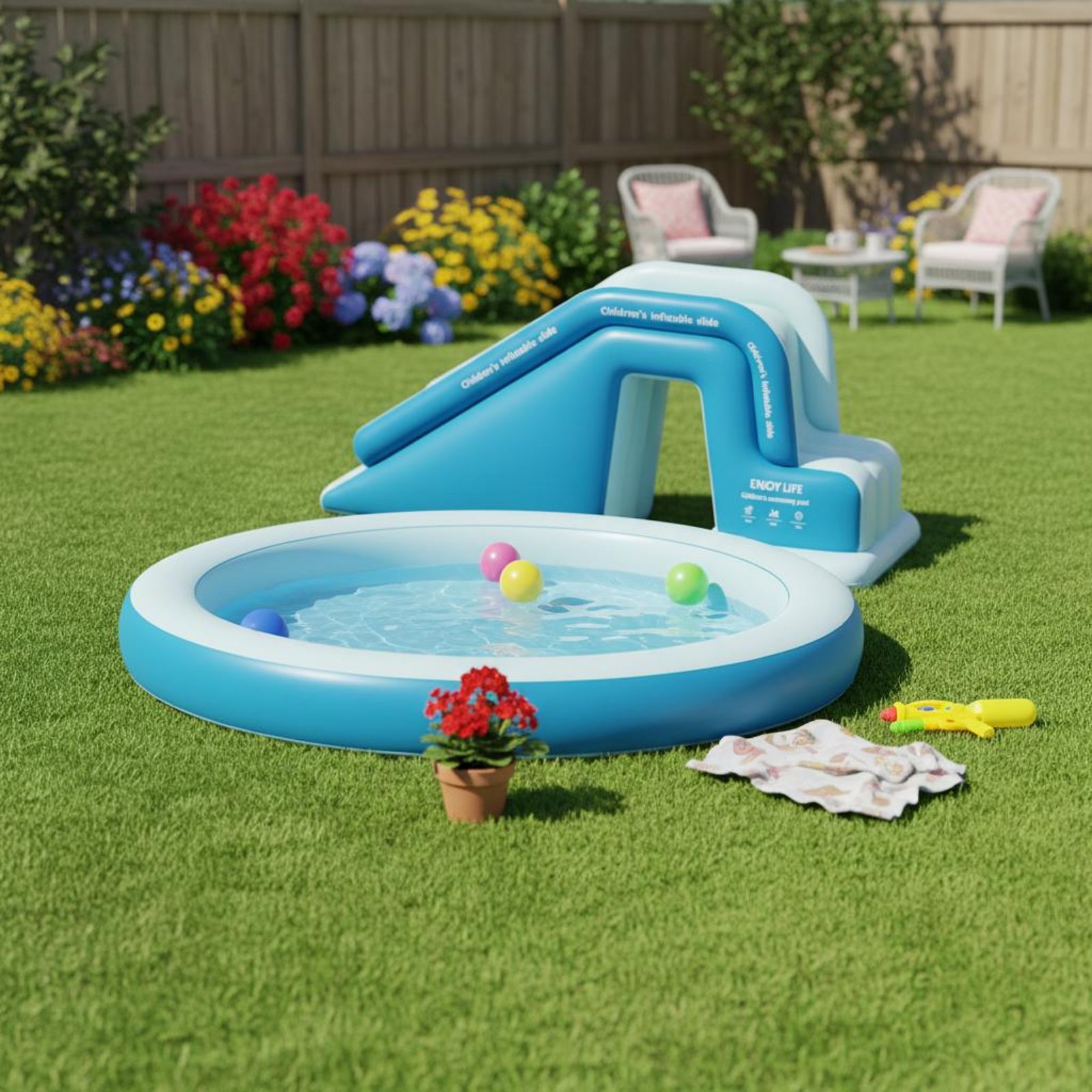 Aufblasbare Poolrutsche Faltba – Kids Outdoor Park Bewertung und Preis