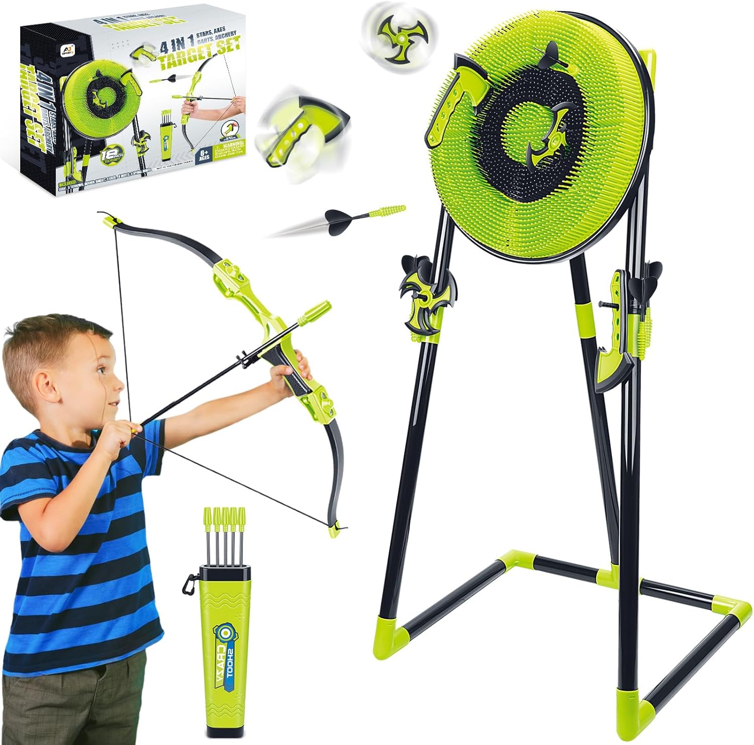 4-in-1-Axt-Wurfziel-Set für Ki – Kids Outdoor Ninja Set Bewertung und Preis