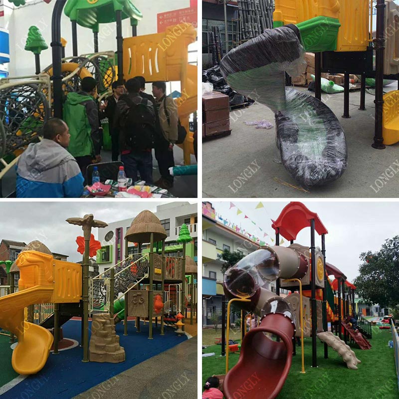 Kommerzielle Kunststoffrutsche – Kids Outdoor Park Bewertung und Preis