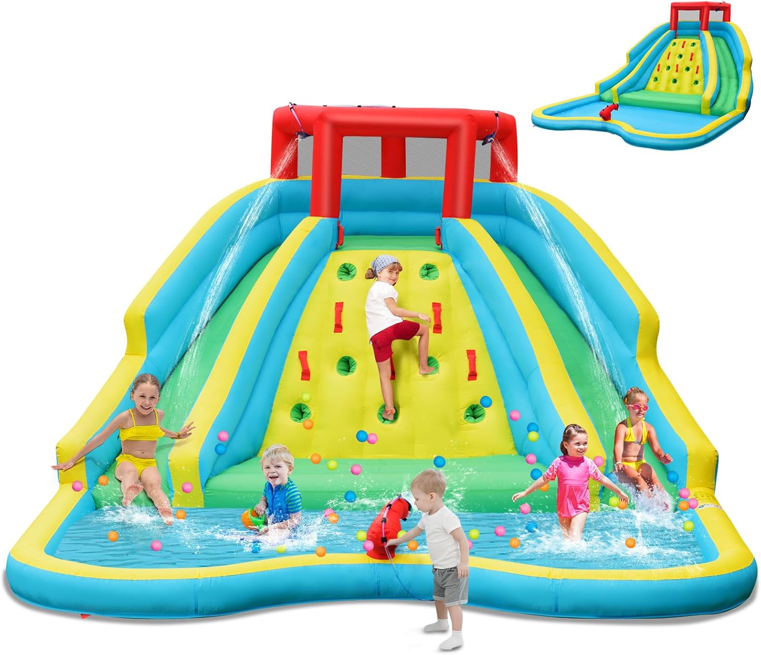 Riesige aufblasbare Wasserruts – Kids Outdoor Park Bewertung und Preis