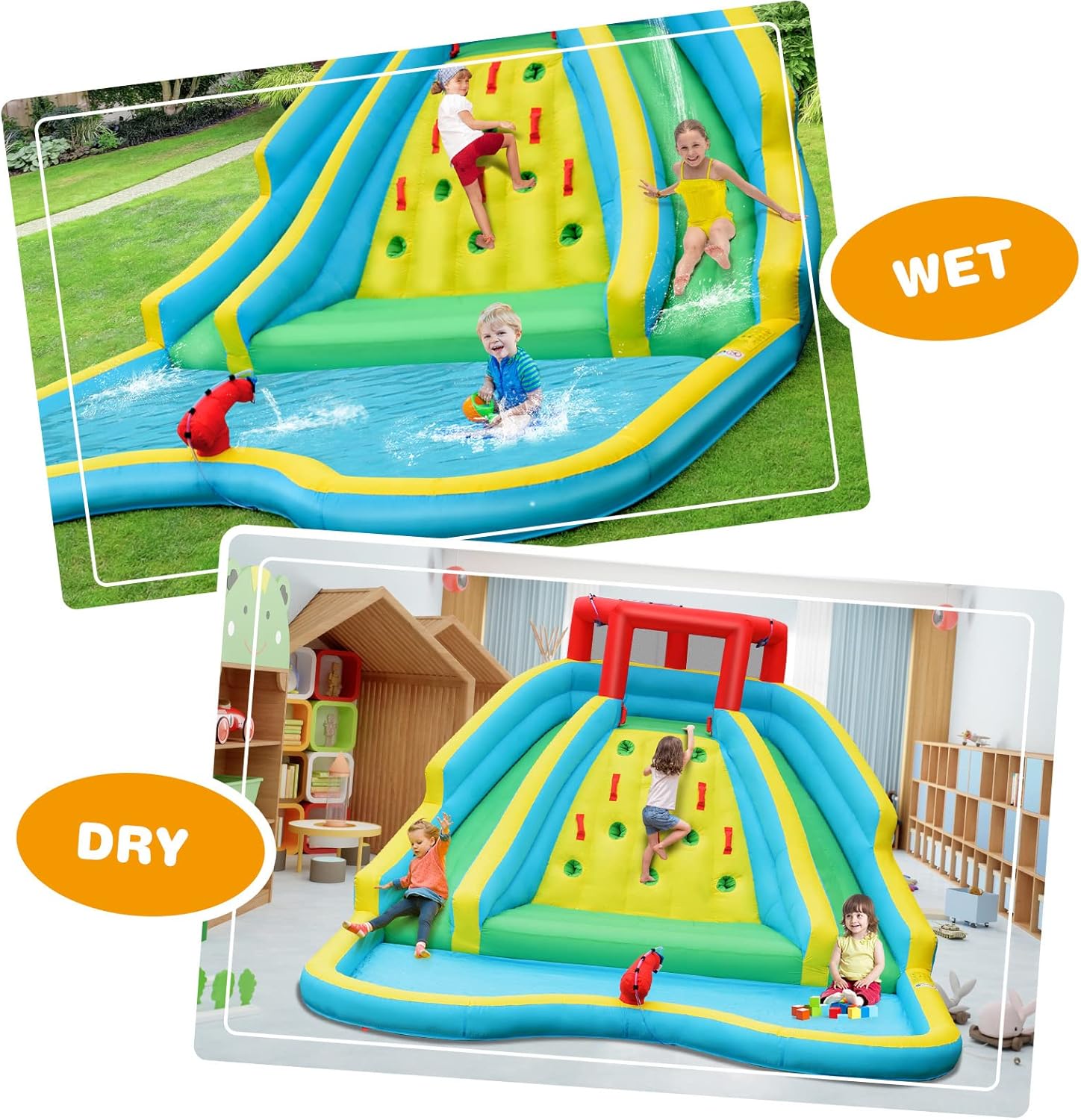 Riesige aufblasbare Wasserruts – Kids Outdoor Park Bewertung und Preis