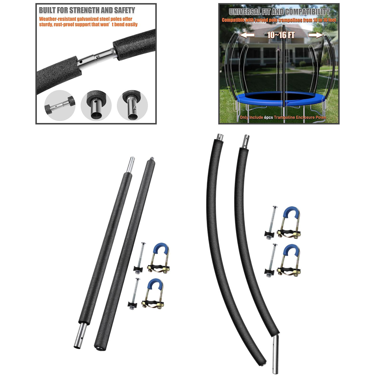Zweiteilige Trampolin-Stangen  – Kids Outdoor Yard Bewertung und Preis