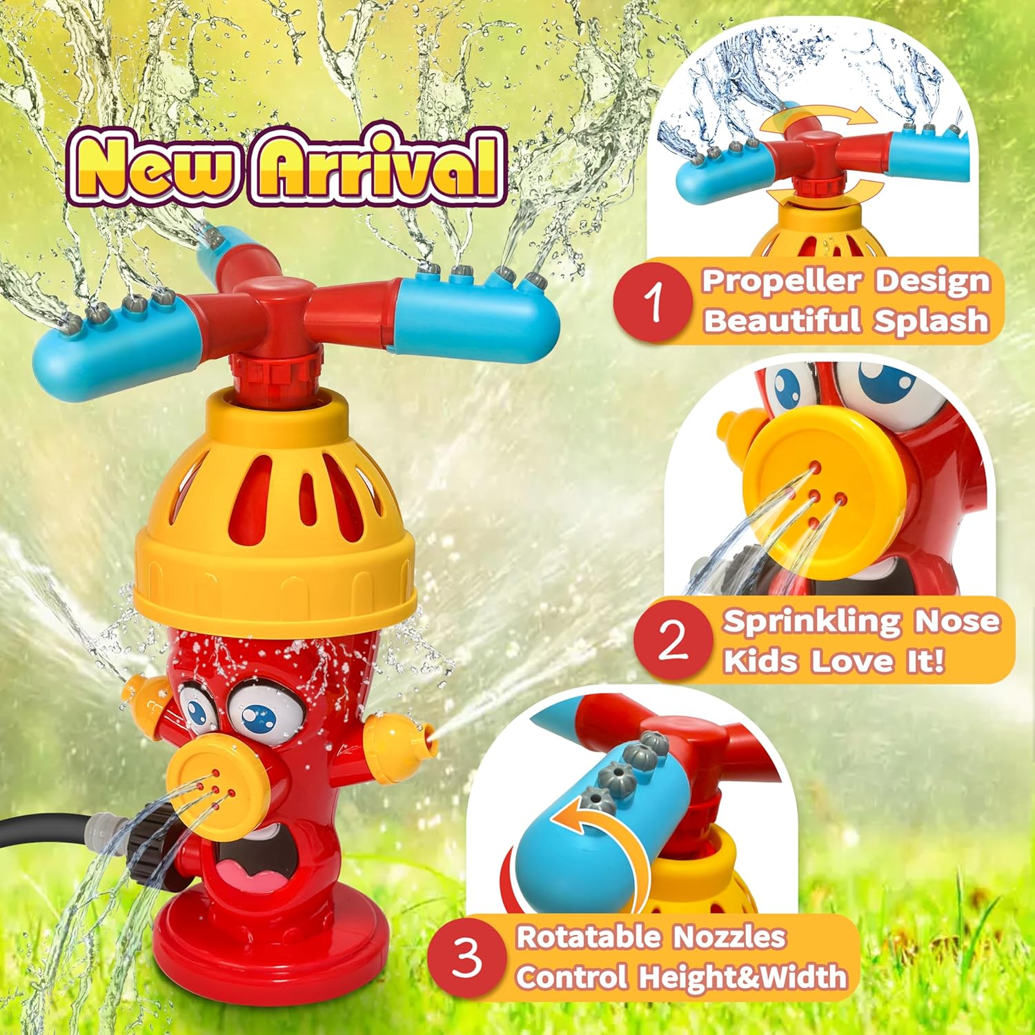 Hydrant-Sprinkler-Wasserspielz – Kids Outdoor Yard Bewertung und Preis