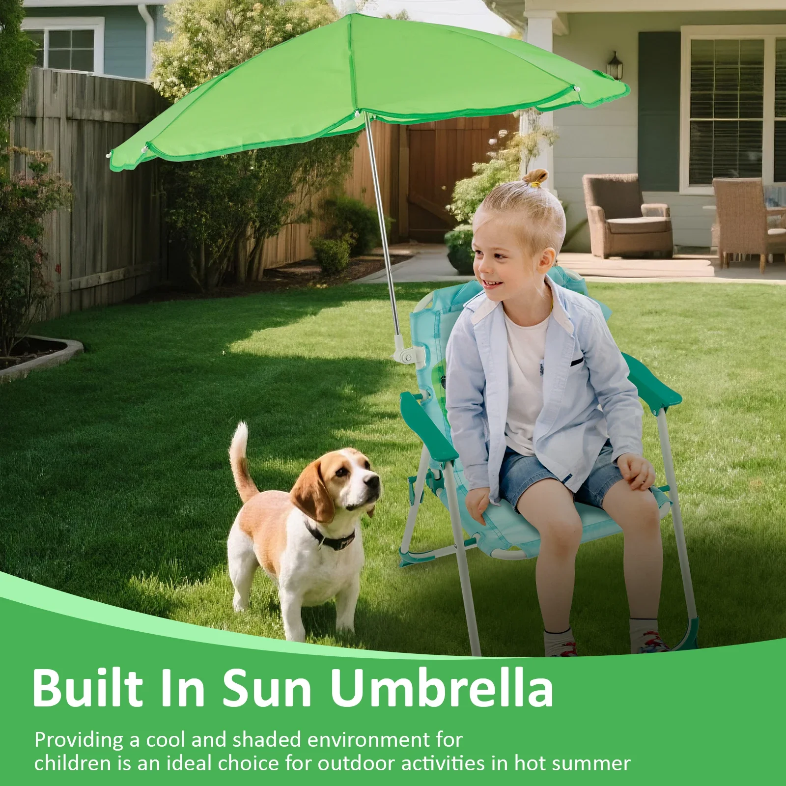 Kinder Klappbarer Strandstuhl  – Kids Outdoor Umbrella Chair Bewertung und Preis