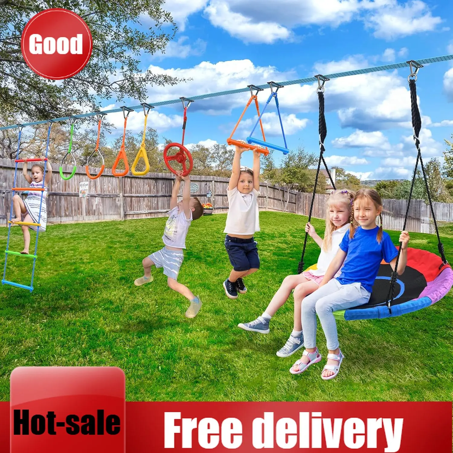 Aktionspreis: Hapfan 50 FT Nin – Kids Outdoor Ninja Set Bewertung und Preis