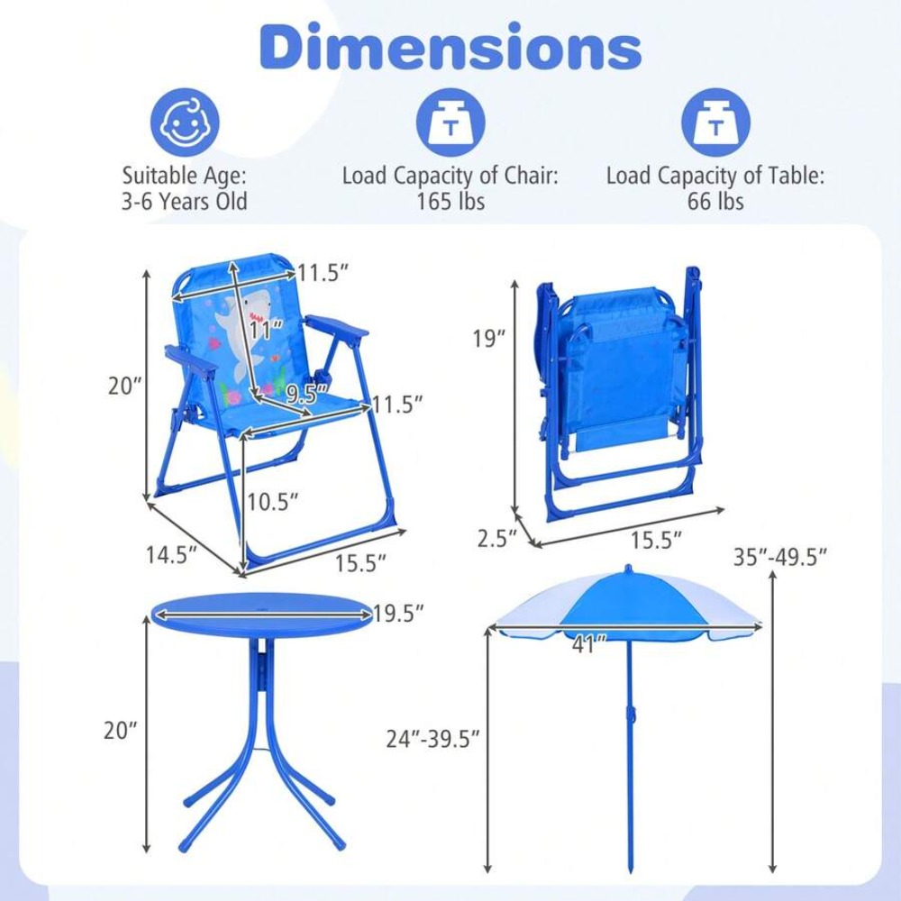 Kinder-Picknicktisch-Set für d – Kids Outdoor Umbrella Chair Bewertung und Preis